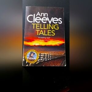 Ann Cleeves "Telling Tales" Paperback Book - Black & Sunset Cover
